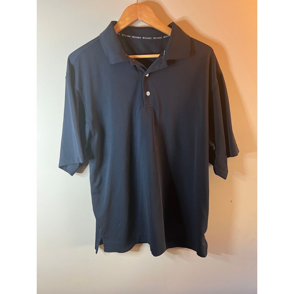 FootJoy Black Polo Shirt - Mens Large